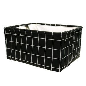 Foldable Storage Baskets with Handles Storage Bins Clothes Organizers Black